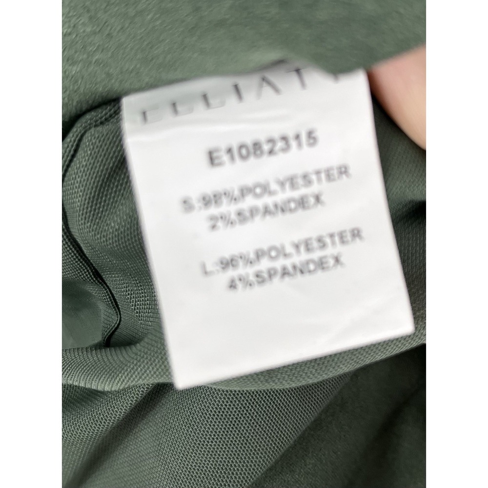 Elliatt Society One Shoulder Ruched Mini Dress Olive Green NWT Size M - Picture 10 of 12